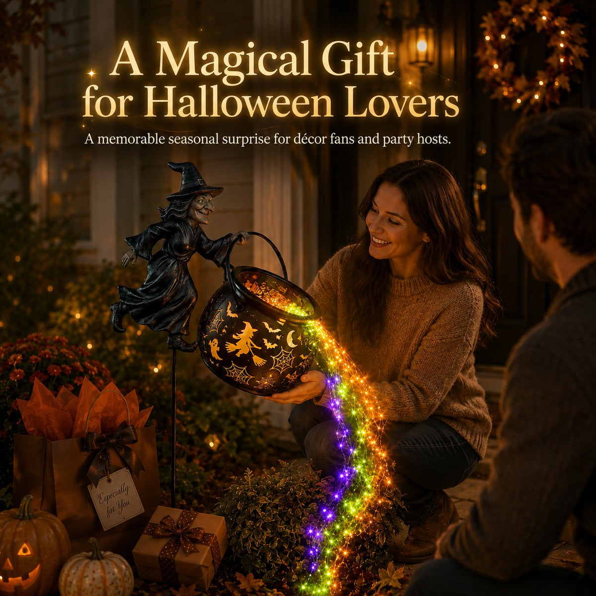 đĽFree shipping-Last Day 49% OFFđHalloween Witch Cauldron Garden Light