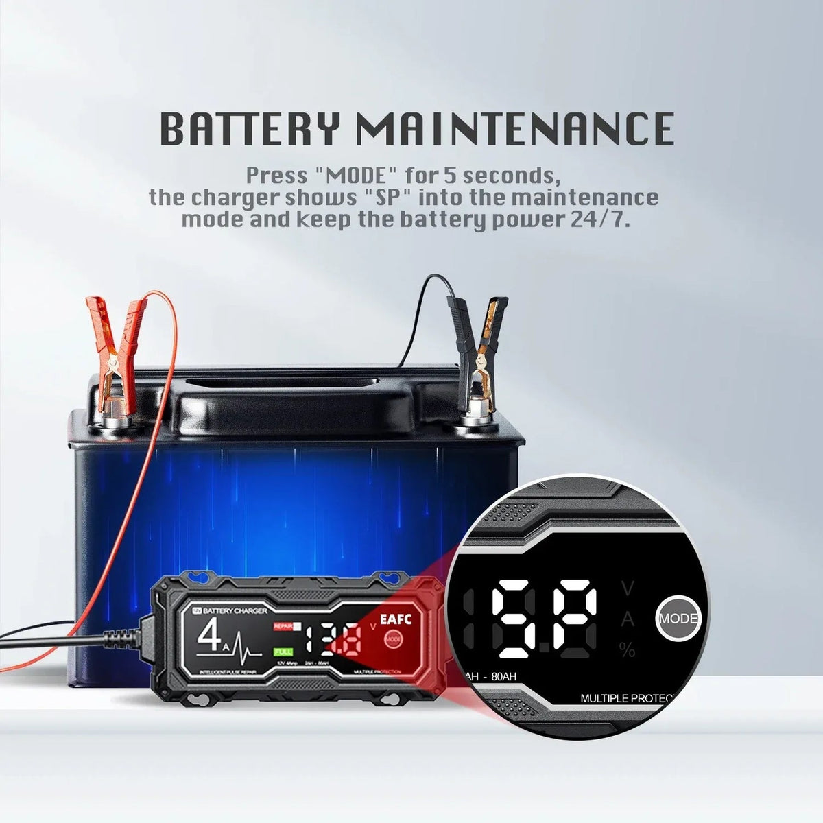 Jump Starter - 10L Gas/8L Diesel, Smart Charger &Power Bank