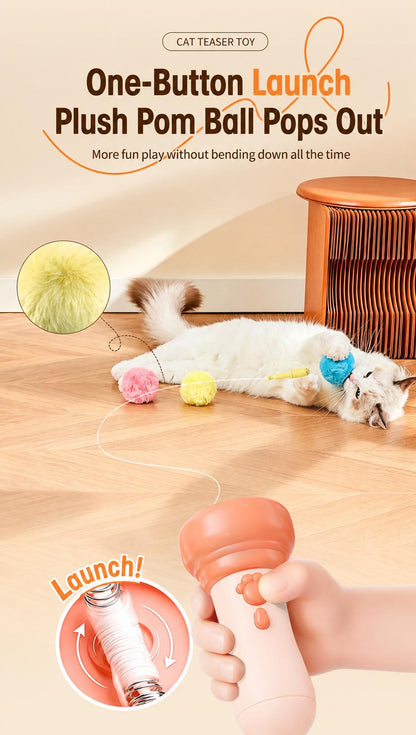 2026 New Interactive Automatic Retractable Cat Teaser