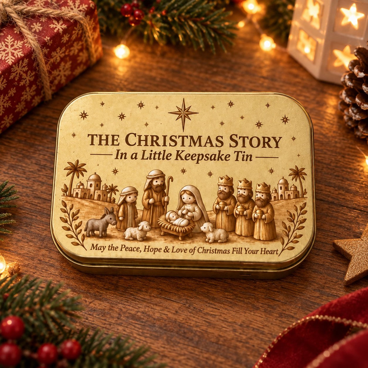 Mini Nativity Scene Keepsake Tin – product photo 2
