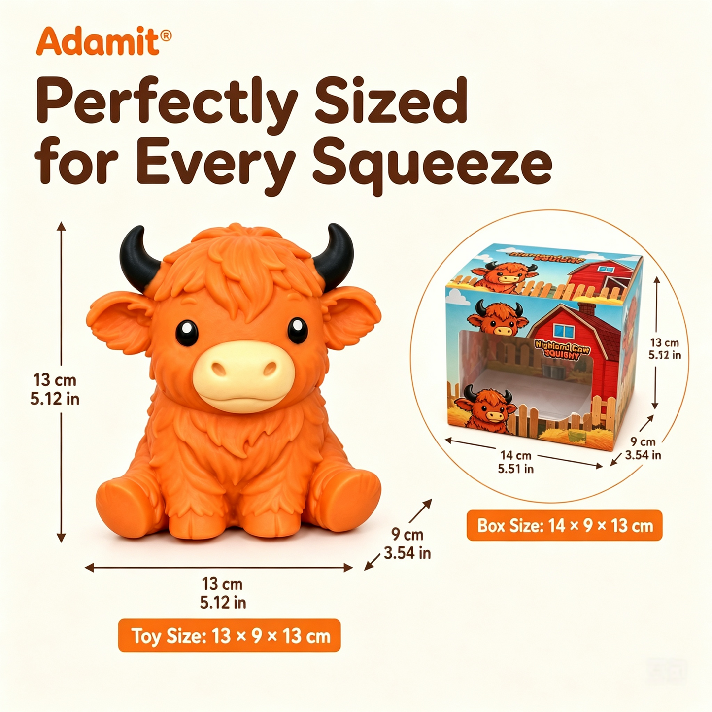 🔥Last Day 49% OFF -  🐮 Highland Cow Squishy – Squeeze, Relax & Smile! 🧡
