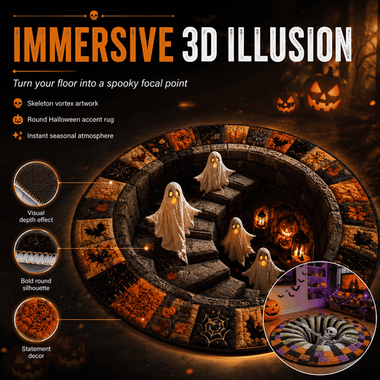🔥Last Day 50% OFF - 🎃Spirit Hollow 3D Vortex Round Rug