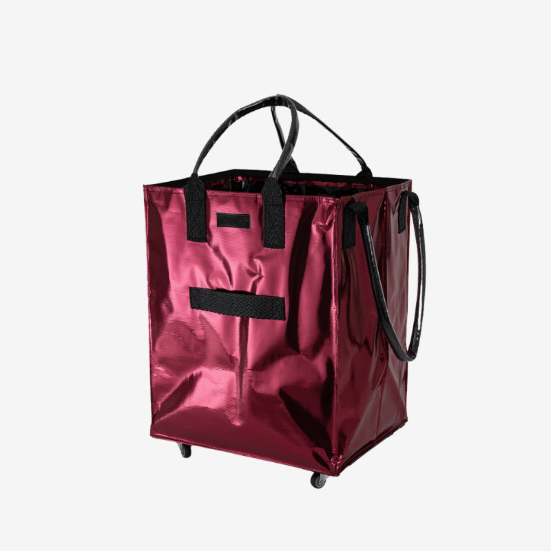 Rolling Tote Bag with Zip Top Closure