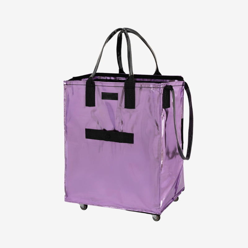 Rolling Tote Bag with Zip Top Closure