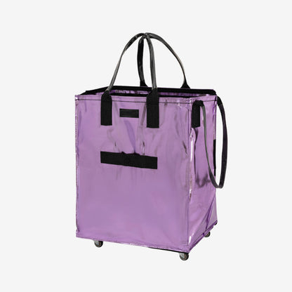 Rolling Tote Bag with Zip Top Closure
