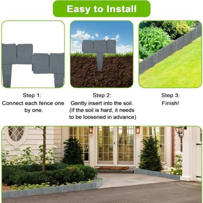 Interlocking Stone-Effect Garden Edging