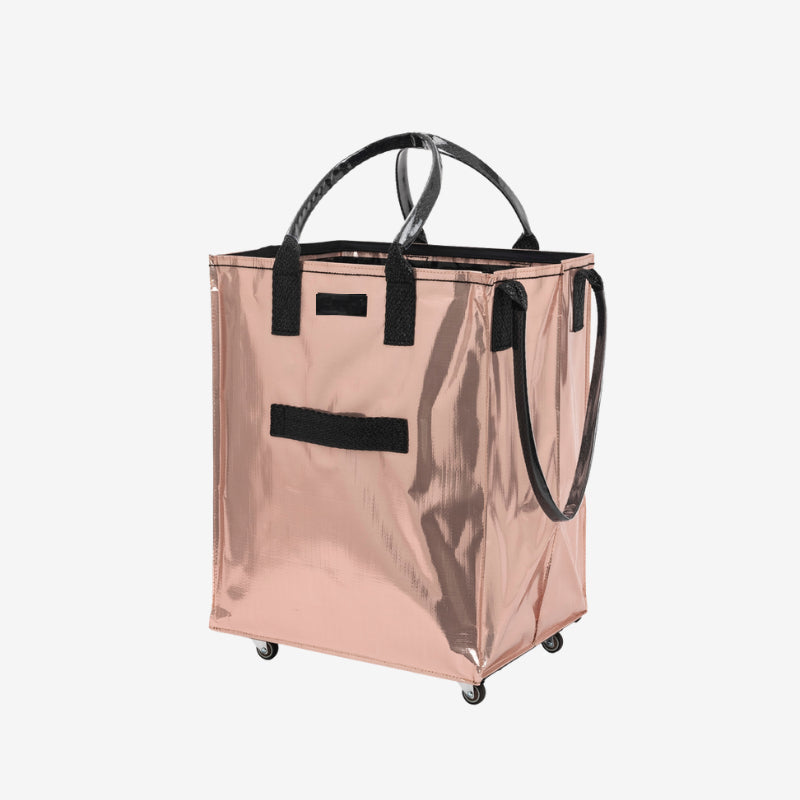 Rolling Tote Bag with Zip Top Closure