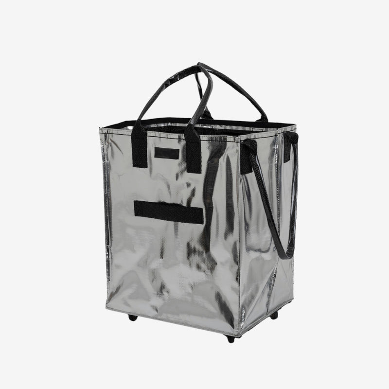 Rolling Tote Bag with Zip Top Closure