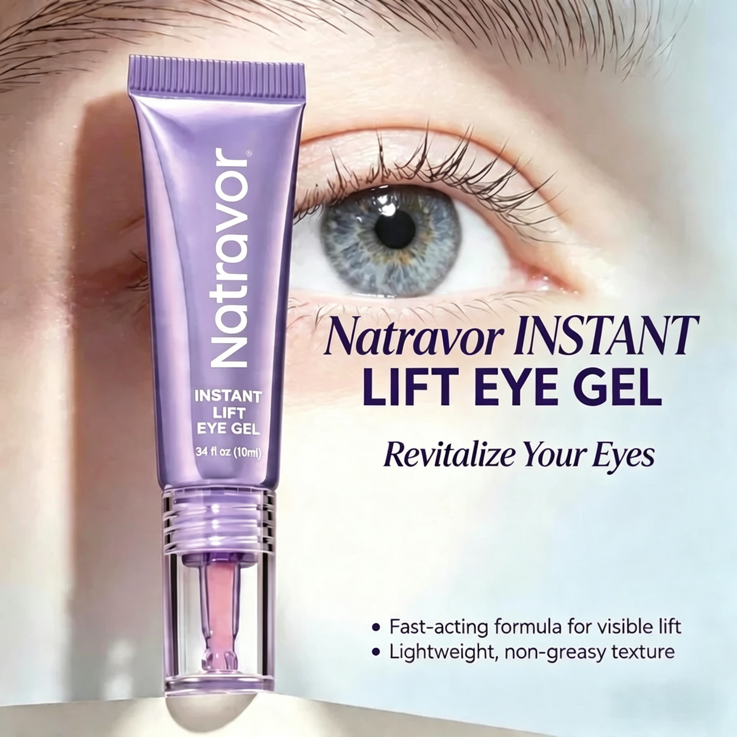 ✨ Natravor Instant Lift Eye Gel – Smooth Wrinkles & Reduce the Look of Under-Eye Bags 👁️💜