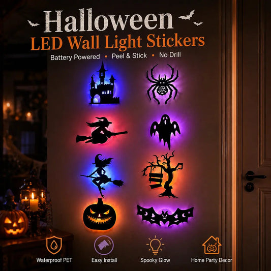 Last 50% off!🎃 Halloween LED Silhouette Wall Light Stickers