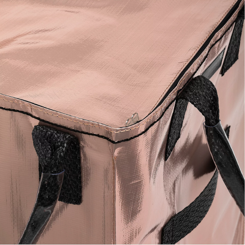 Rolling Tote Bag with Zip Top Closure