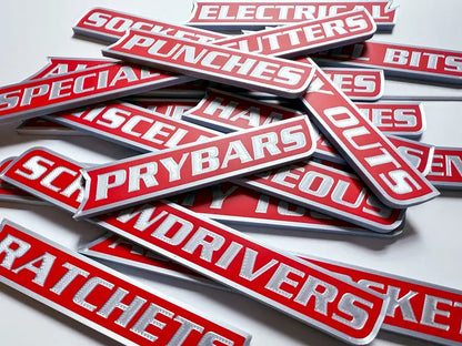 12-Pack🧲 Garage Goals: The 3D-Printed Magnetic Labels That Clean Up Your Toolbox Instantly! 🛠️📦
