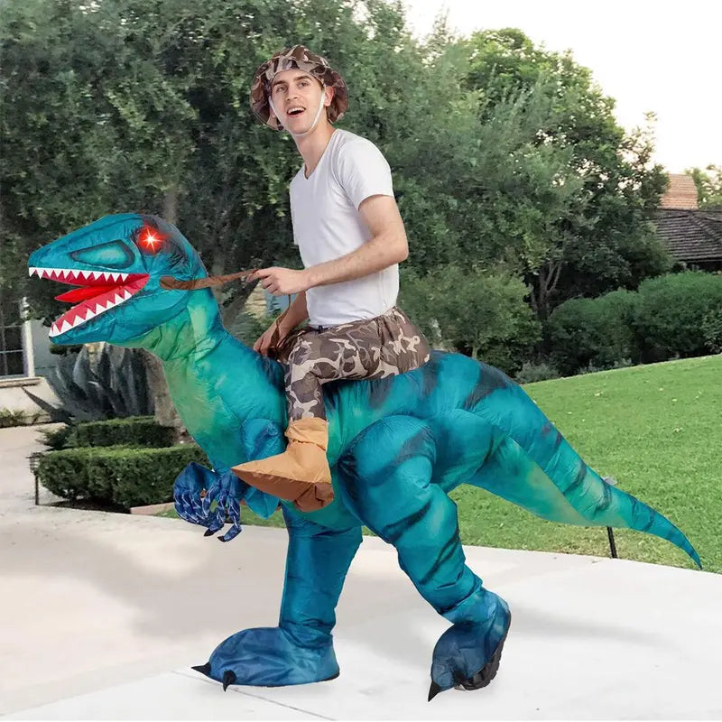 🎃 Halloween 30% Off — Inflatable T-Rex Onesie with Red Glowing Eyes, Stand Out Instantly, Limited Stock & Free Shipping! 🦖🔥🚚