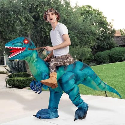🎃 Halloween 30% Off — Inflatable T-Rex Onesie with Red Glowing Eyes, Stand Out Instantly, Limited Stock & Free Shipping! 🦖🔥🚚