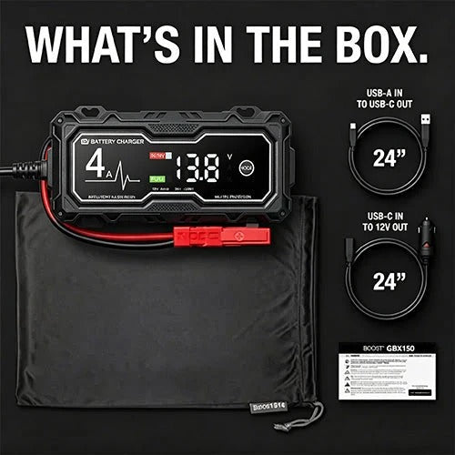 Jump Starter - 10L Gas/8L Diesel, Smart Charger &Power Bank
