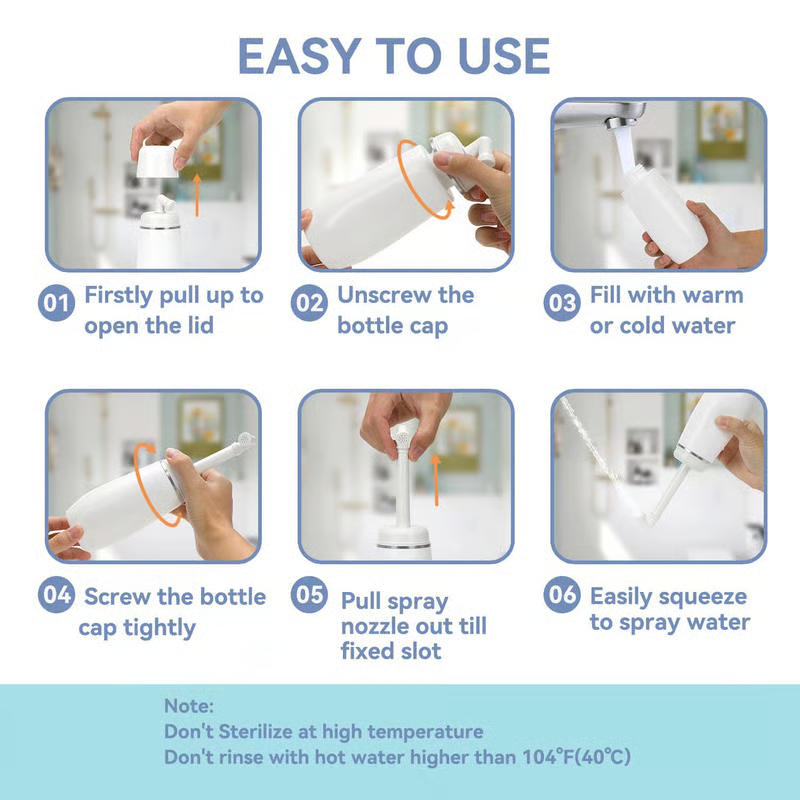 💧Portable Bidet 🧼– 🕌Perfect for Wudu & Daily Hygiene, 13.5 oz, Leak‑Proof🛒