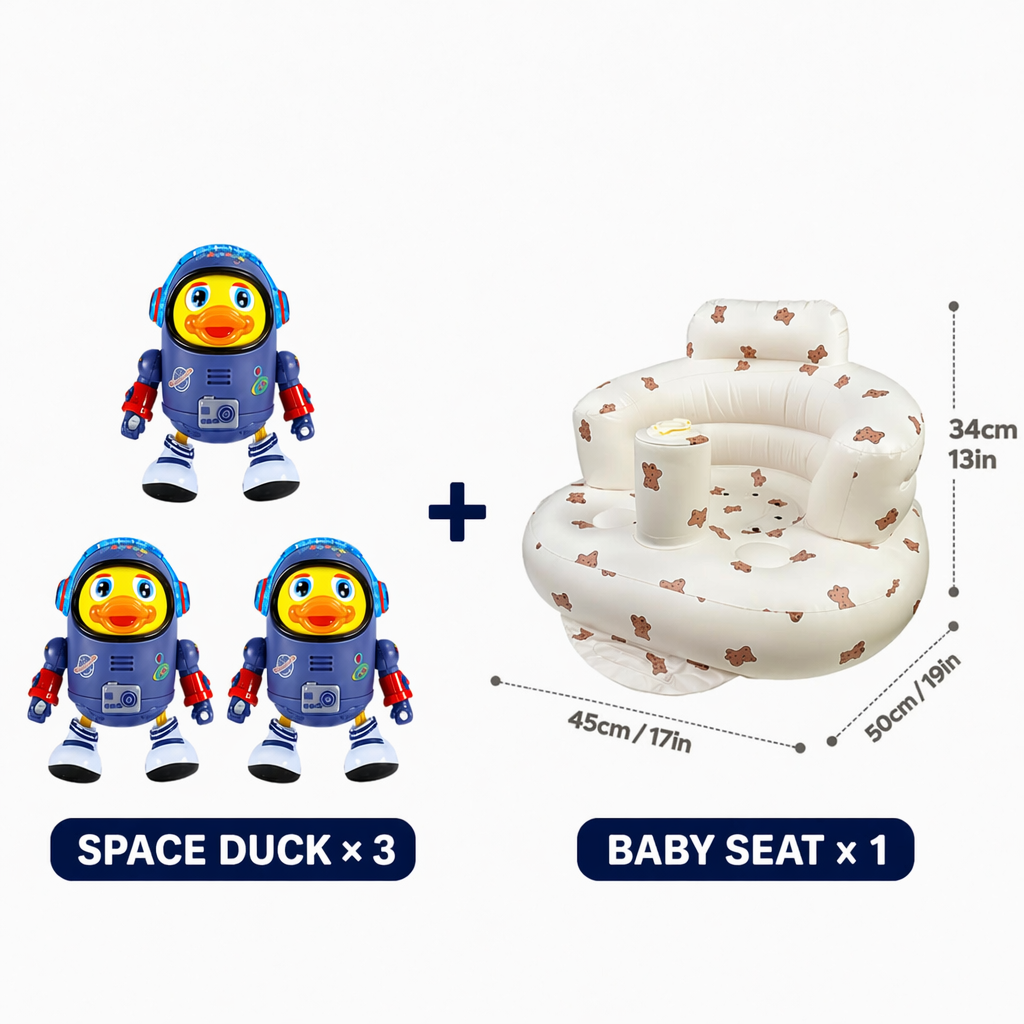 Electric Space Duck: Interactive Walking & Dancing Toy with Dazzling Lights and Fun Sounds for Toddlers