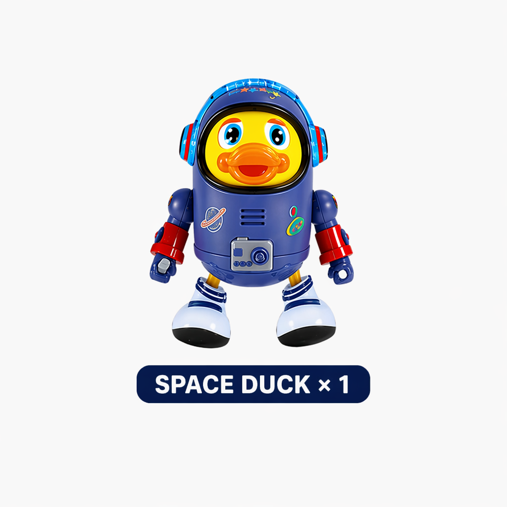 Electric Space Duck: Interactive Walking & Dancing Toy with Dazzling Lights and Fun Sounds for Toddlers