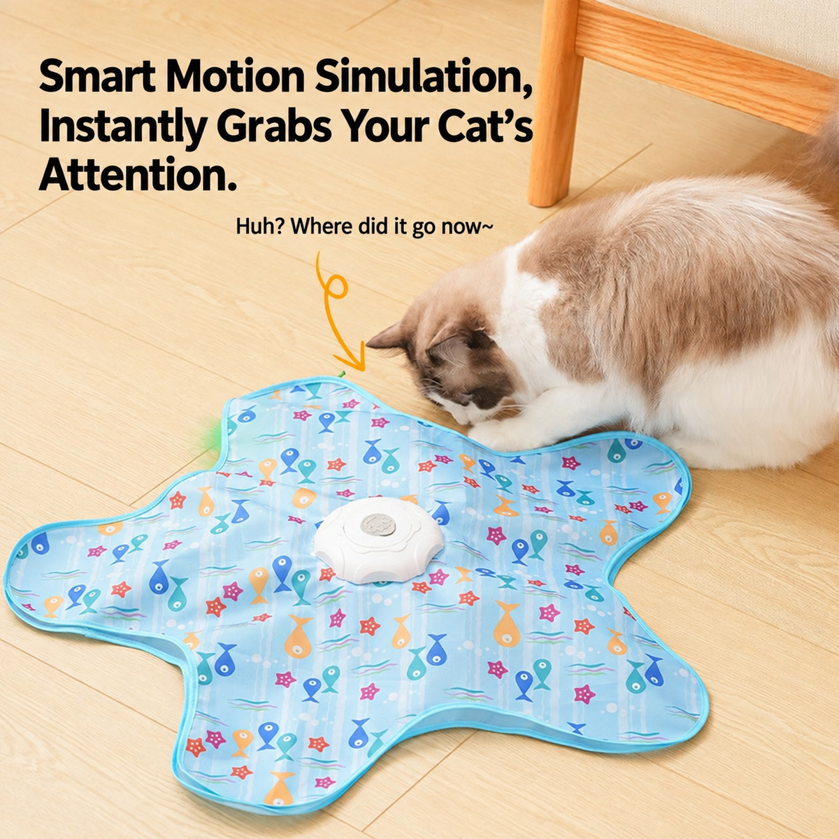 🔥 Last Day 50% OFF-Automatic Interactive Pet Chase Toy – 3 Modes, USB Rechargeable