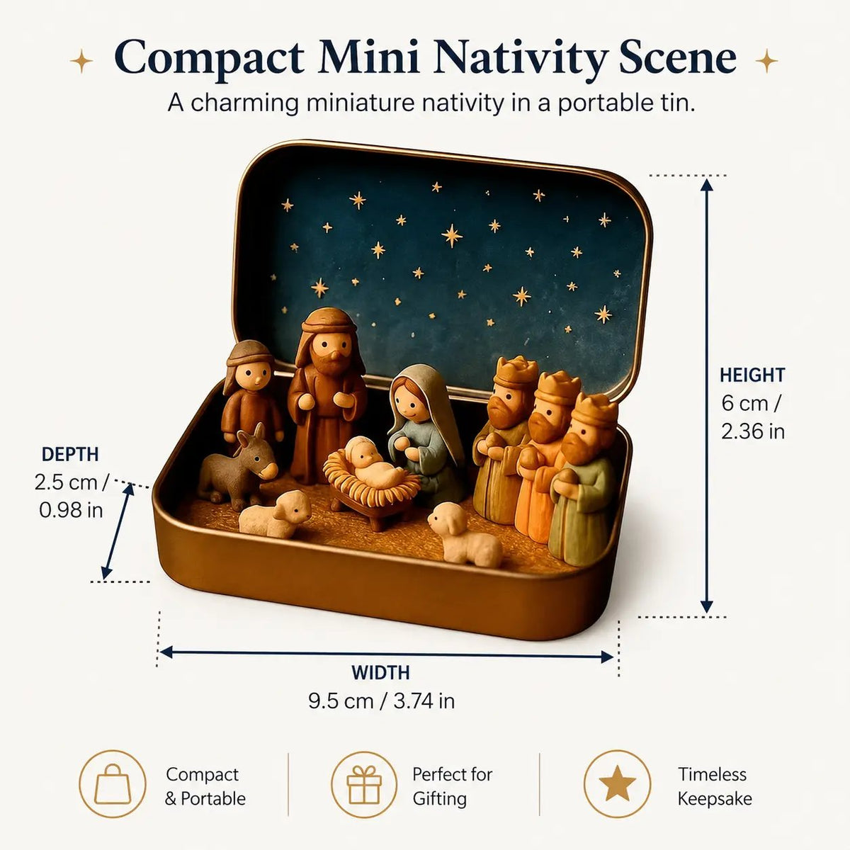 Mini Nativity Scene Keepsake Tin – product photo 10