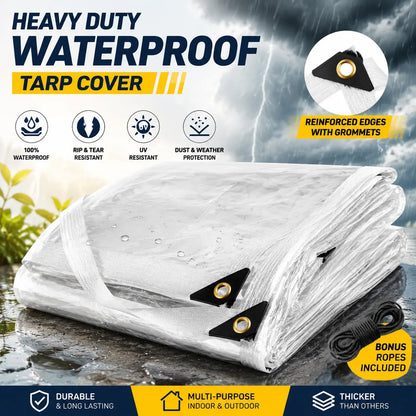 ✨Last Day 50% OFF✨ Transparent Waterproof Tarp – Heavy-Duty Outdoor Cover with Secure Grommets