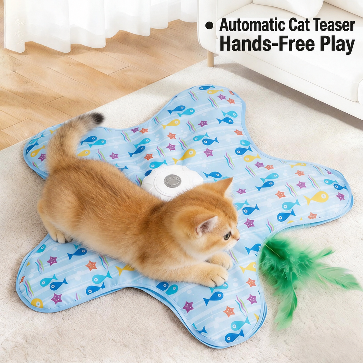 🔥 Last Day 50% OFF-Automatic Interactive Pet Chase Toy – 3 Modes, USB Rechargeable