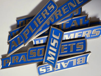 12-Pack🧲 Garage Goals: The 3D-Printed Magnetic Labels That Clean Up Your Toolbox Instantly! 🛠️📦