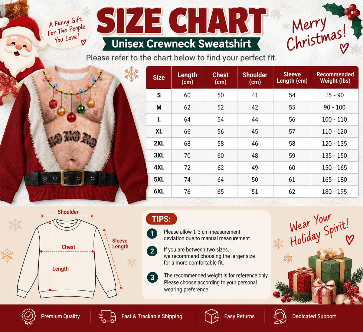 Custom Funny Ugly Sweatshirt - Personalized Christmas Birthday Gifts For Husband, Son, Grandson, Brother, Grandpa, Dad, Yourself - Santa Approved Trouble Maker