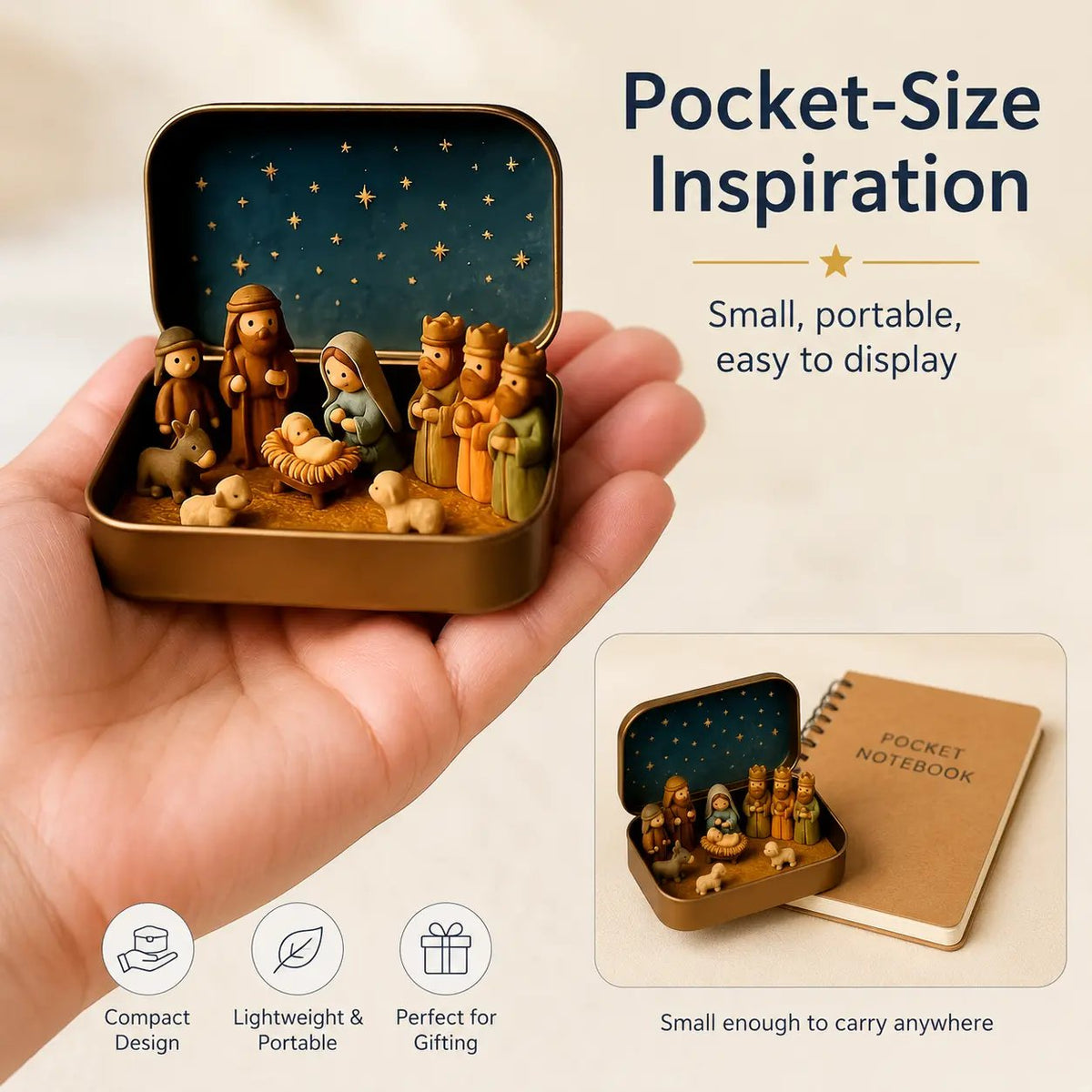Mini Nativity Scene Keepsake Tin – product photo 7