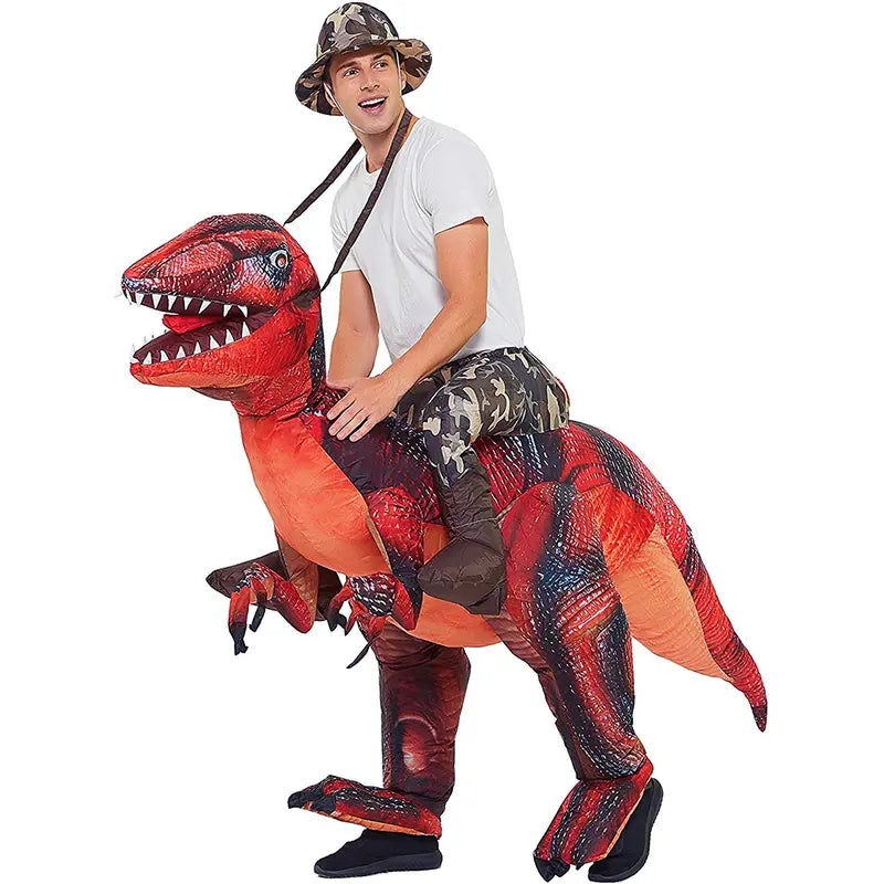 🎃 Halloween 30% Off — Inflatable T-Rex Onesie with Red Glowing Eyes, Stand Out Instantly, Limited Stock & Free Shipping! 🦖🔥🚚