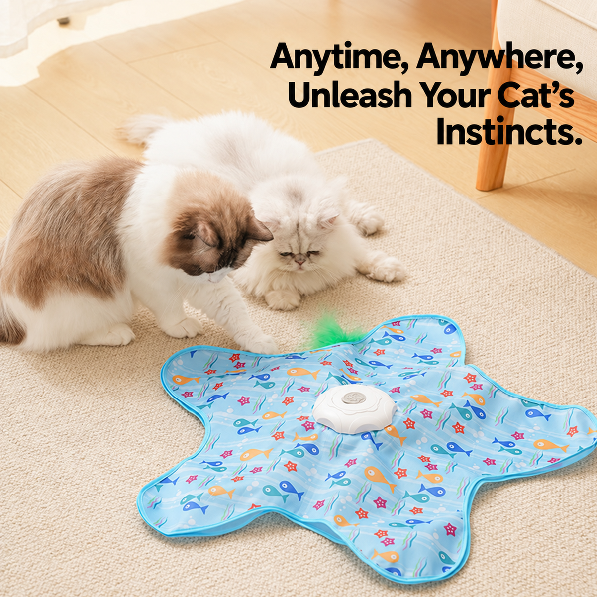🔥 Last Day 50% OFF-Automatic Interactive Pet Chase Toy – 3 Modes, USB Rechargeable