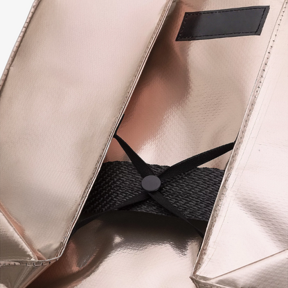 Rolling Tote Bag with Zip Top Closure