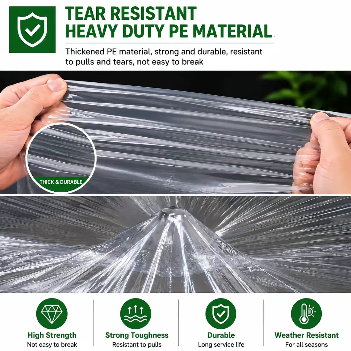 ✨Last Day 50% OFF✨ Transparent Waterproof Tarp – Heavy-Duty Outdoor Cover with Secure Grommets