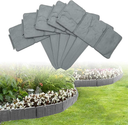 Interlocking Stone-Effect Garden Edging