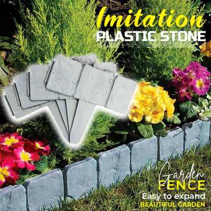 Interlocking Stone-Effect Garden Edging