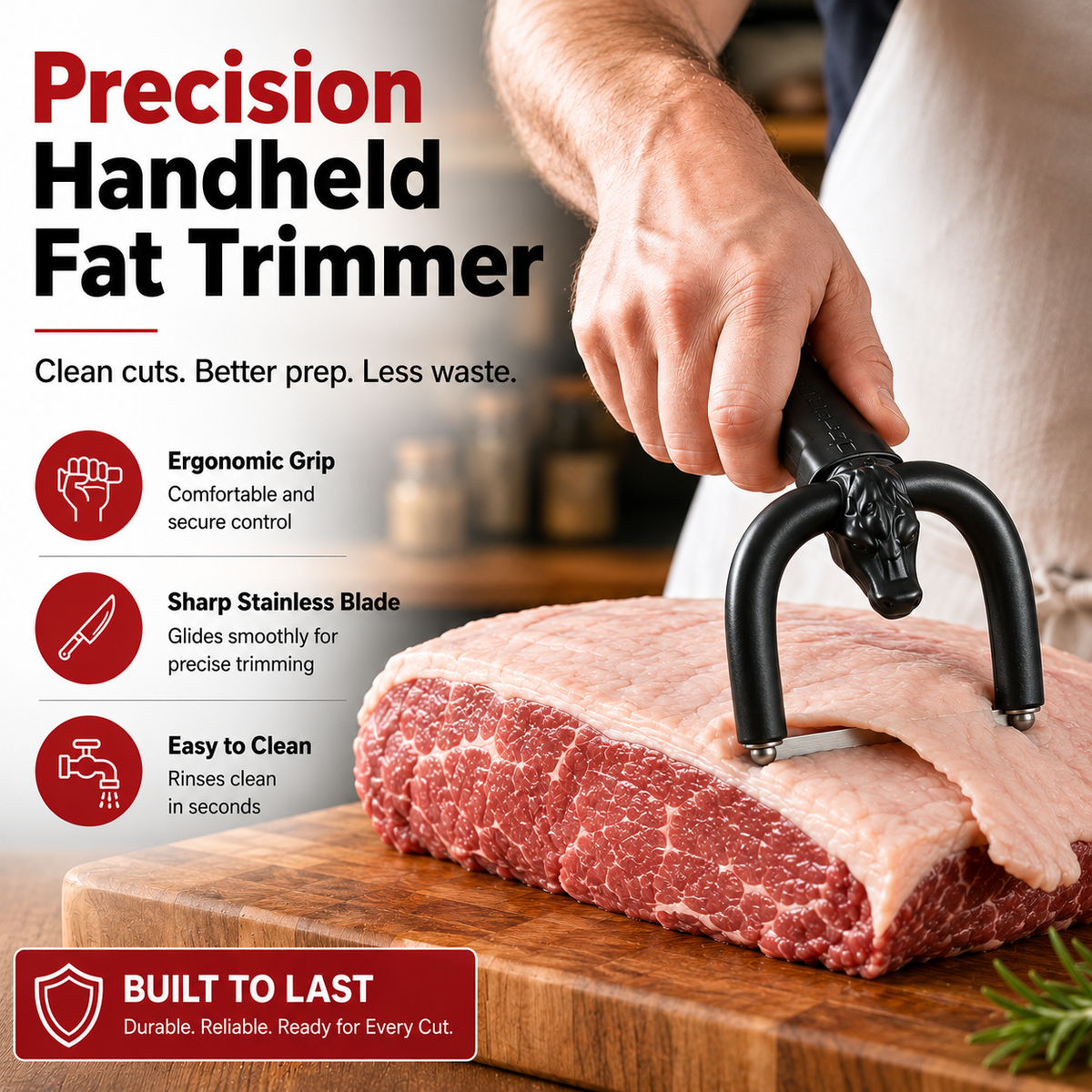 Handheld Fat Trimmer for Beef and Pork