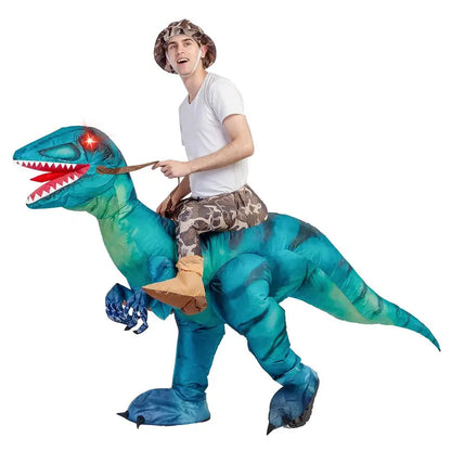🎃 Halloween 30% Off — Inflatable T-Rex Onesie with Red Glowing Eyes, Stand Out Instantly, Limited Stock & Free Shipping! 🦖🔥🚚