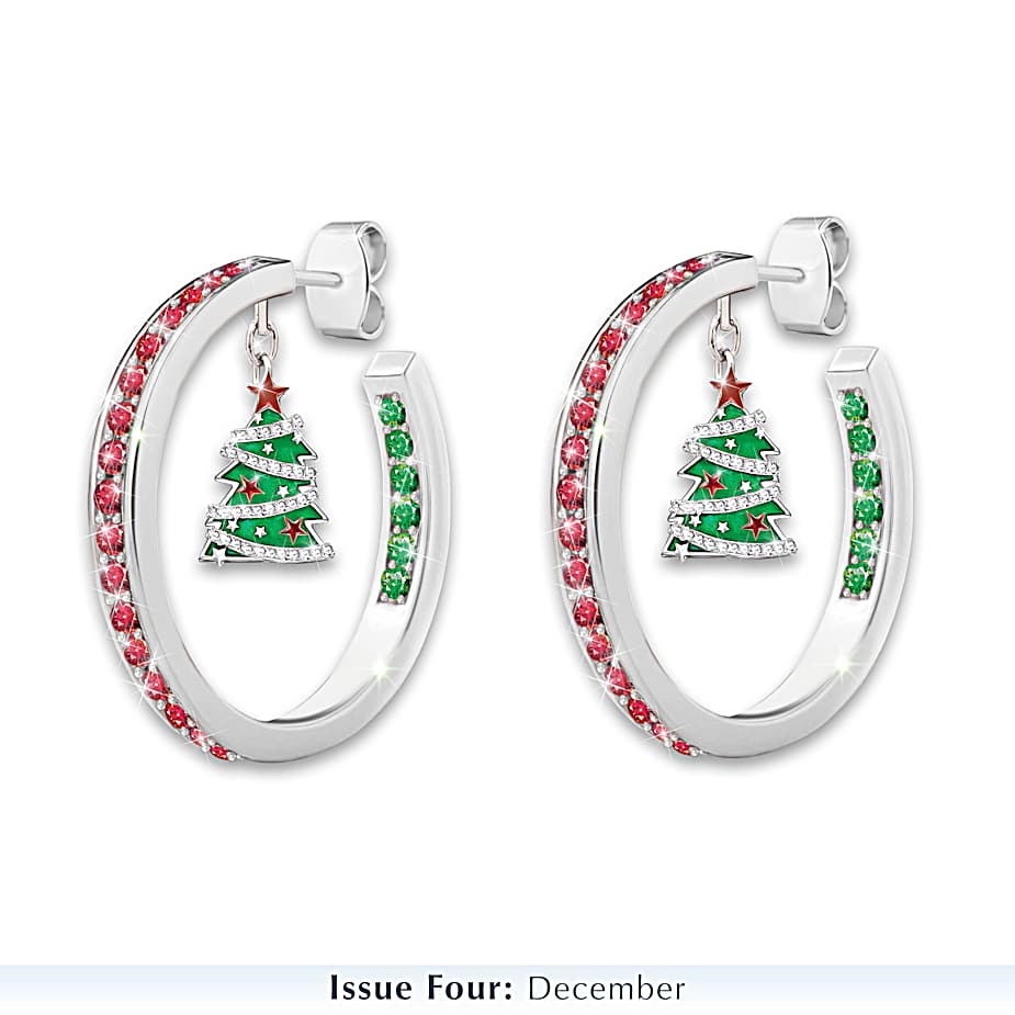 Gold and silver tone seasonal earrings