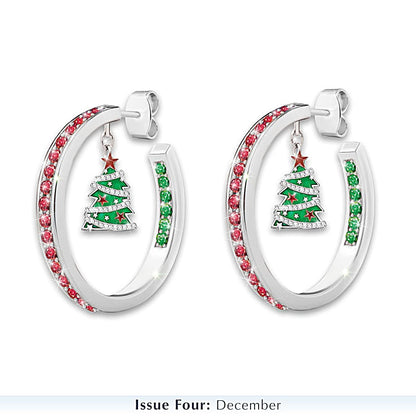 Gold and silver tone seasonal earrings