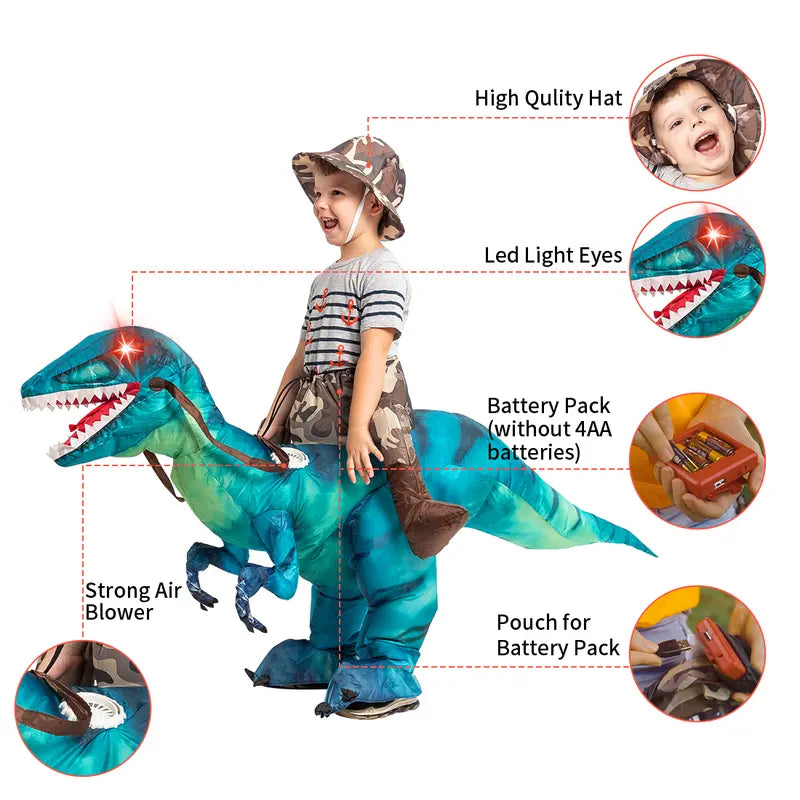🎃 Halloween 30% Off — Inflatable T-Rex Onesie with Red Glowing Eyes, Stand Out Instantly, Limited Stock & Free Shipping! 🦖🔥🚚