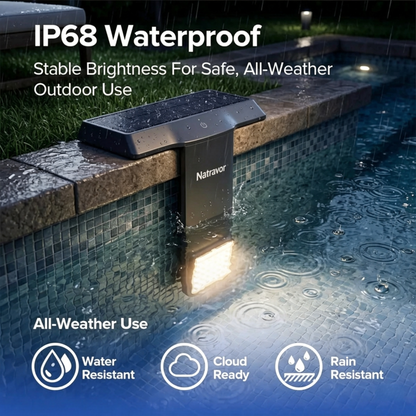 Natravor Solar Pool Light – 20 RGB Colors, IP68 Waterproof, Magnetic Mount