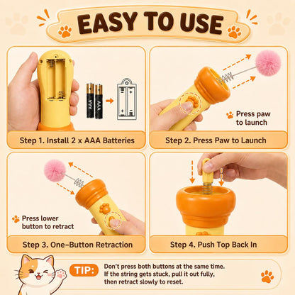 2026 New Interactive Automatic Retractable Cat Teaser