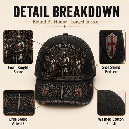 ⚔️ Bound By Honor Forged In Steel – Knights Templar Cap