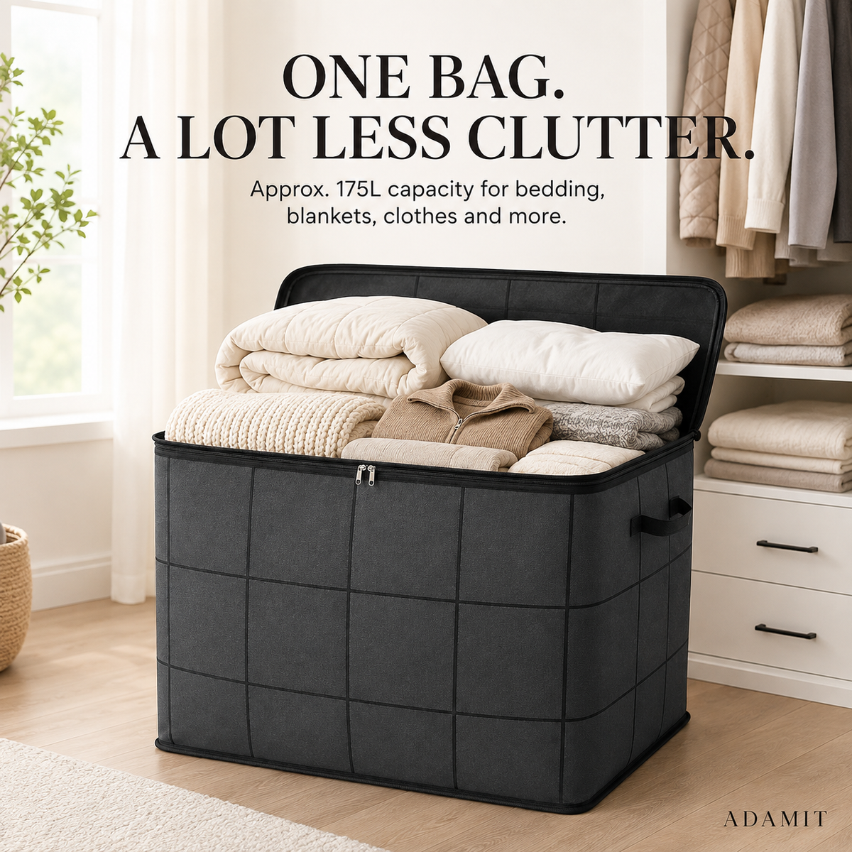 XXL Foldable Storage Bag with Reinforced Handles
