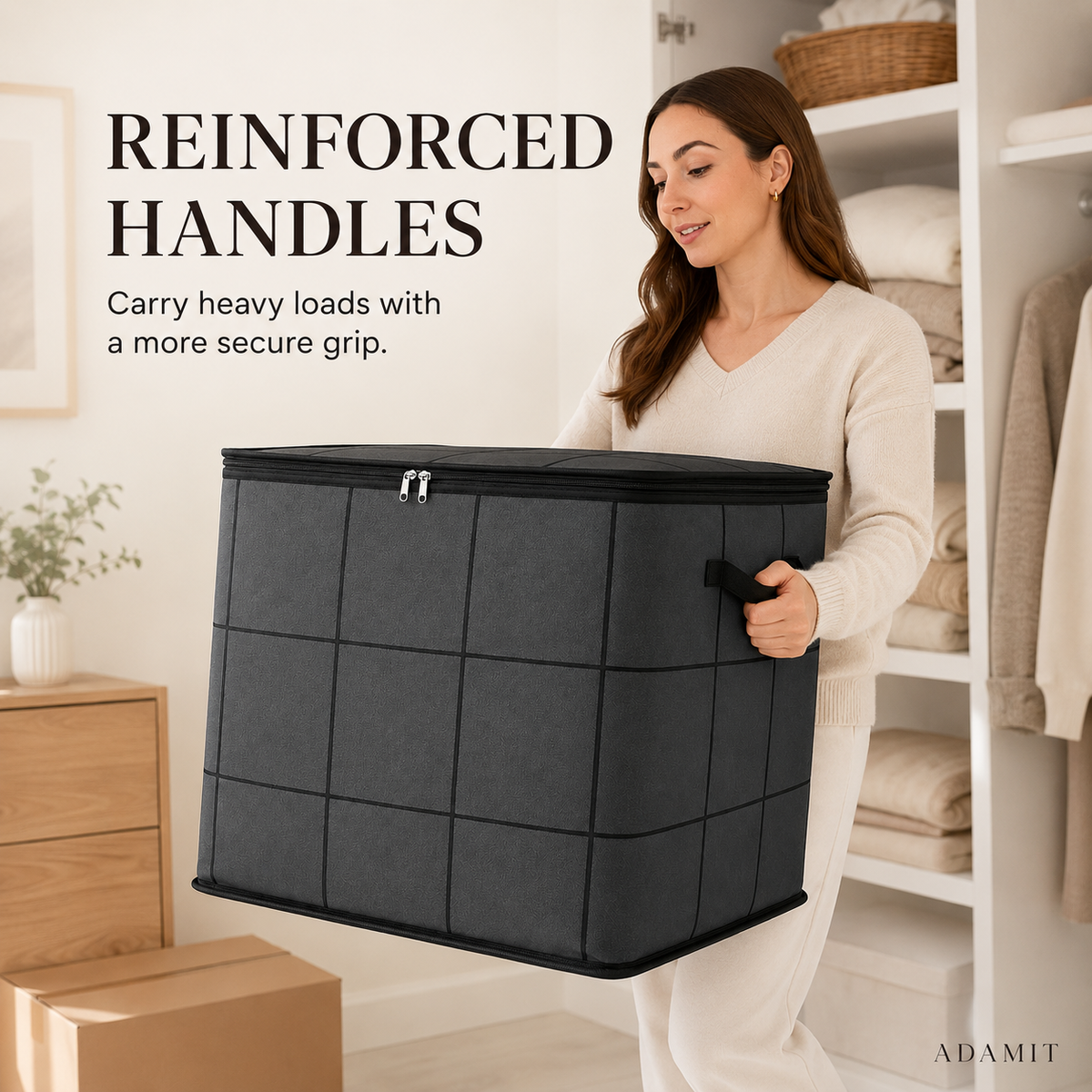 XXL Foldable Storage Bag with Reinforced Handles