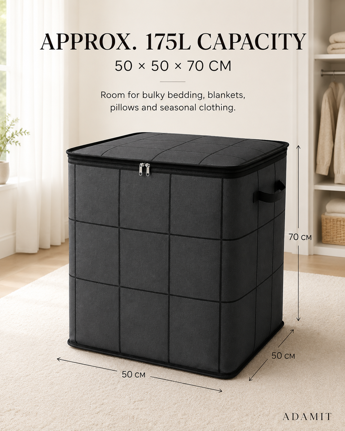 XXL Foldable Storage Bag with Reinforced Handles