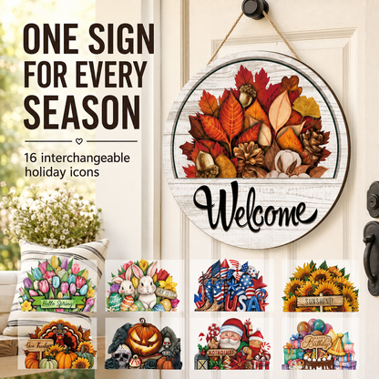 🔥 Free shipping-50% OFF — 16 Pcs Interchangeable Welcome Sign for Front Door