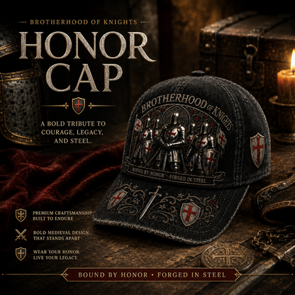 ⚔️ Bound By Honor Forged In Steel – Knights Templar Cap