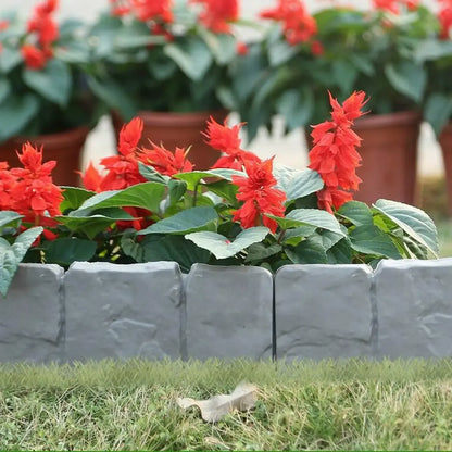 Interlocking Stone-Effect Garden Edging