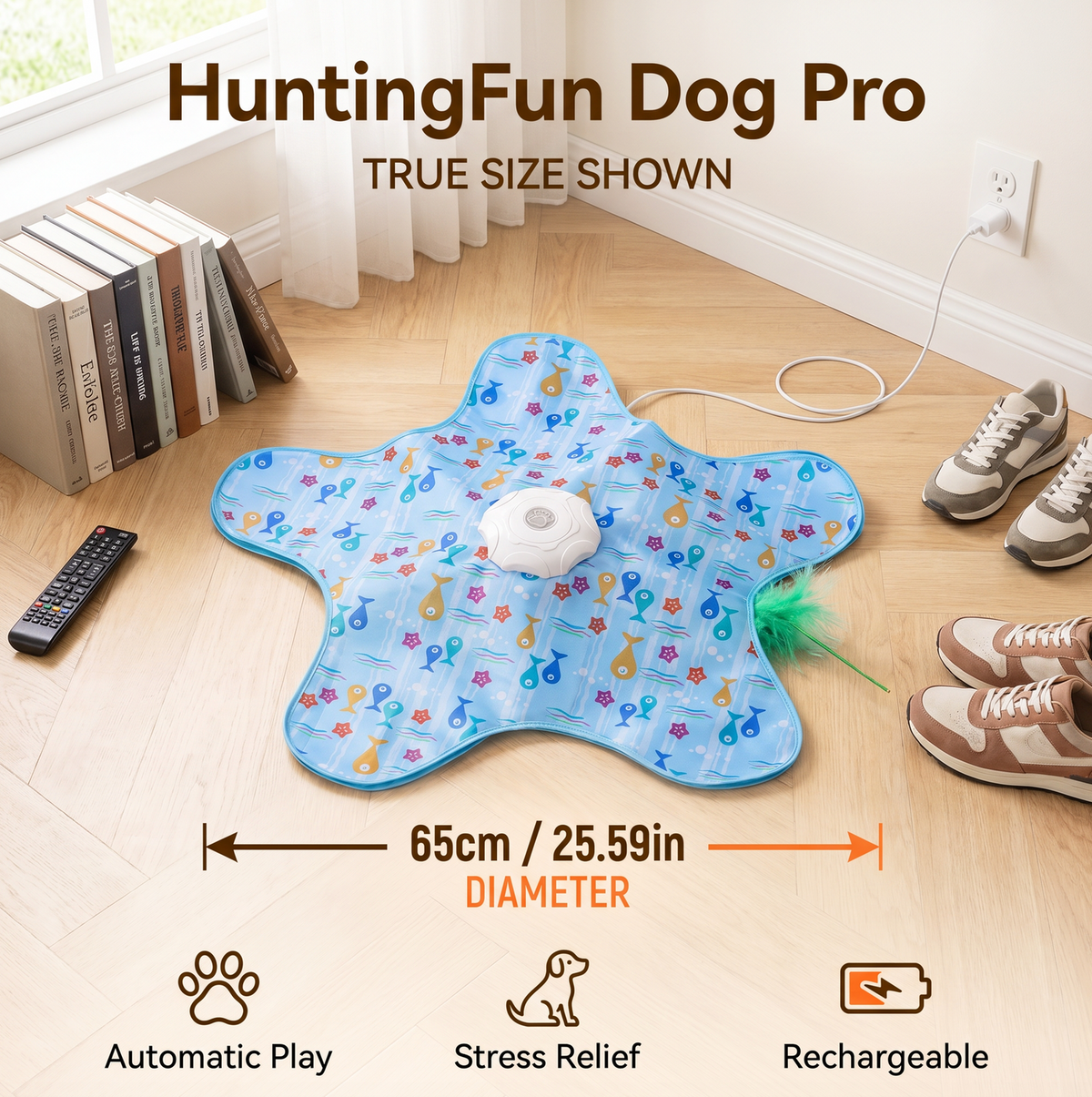 🔥 Last Day 50% OFF-Automatic Interactive Pet Chase Toy – 3 Modes, USB Rechargeable